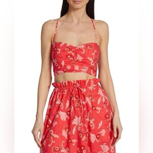 A.L.C. Arit Floral Sweetheart Crop Top. Skirt also for sale in size 6.